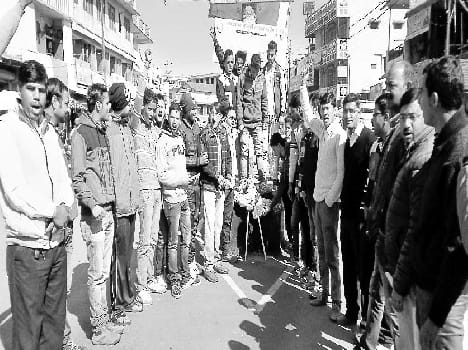 MLA burnt effigies of
